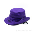 Paarse emmer hoed cap aangepast